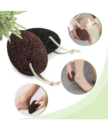 2 Pcs Pumice Stone Dead Hard Skin Callus Remover for Feet/Hands/Body 2 Different Coarse Levels Foot Scrubber Stone with Dry Bath Brush - Buy Online on SooperMarket.com