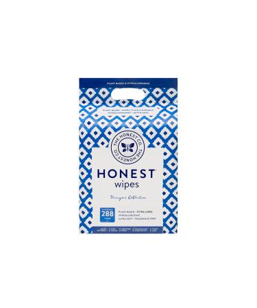 The Honest Company Plant-Based Wipes Blue Ikat 72 Wipes