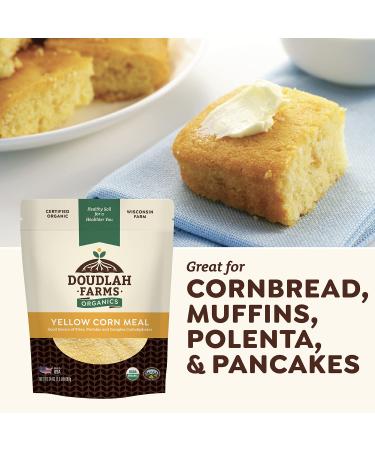 Organic Yellow Cornmeal 5lb by Doudlah Farms - Vegan, Non-GMO, USA Grown | Ideal for Cornbread, Muffins, Pancakes | Regeneratively Farmed | 5lb Pack - Buy Online on SooperMarket.com