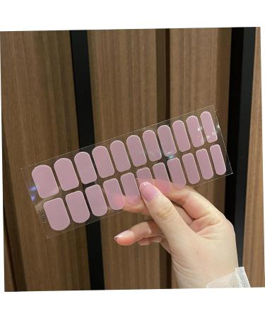 44PCS Gel Nail Stickers Light Colour Gel Nail Strips Long Lasting Nail Polish Strips Self Adhesive Sticker Nails Full Cover Nail Stickers for Women Girls - Buy Online on SooperMarket.com