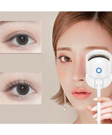 Verdant Touch Heating Eyelash Curler Heated Eyelash Curler with 2 Temperature Controls USB Charging 30 Seconds Heat Portable Lash Curler for Home White - Buy Online on SooperMarket.com