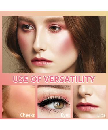 Natural Matte Cream Blush Stick for Cheeks, Eyes, and Lips - Long-Lasting Moisturizing Formula | 3 Shades (Happy, Hope, Love) - Buy Online on SooperMarket.com