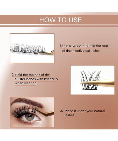 Veleasha 72pcs DIY D Curl Lash Clusters | Volume & Natural Look Individual Lashes | 8-16mm Mix Length False Eyelashes for Home Extensions - Buy Online on SooperMarket.com