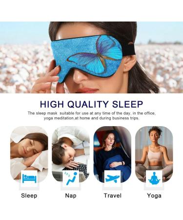 Hasikry Light Blocking Eye Mask for Deep Sleep - Breathable & Adjustable for Men and Women - Perfect for Travel, Yoga, and Meditation - Morpho Blue - Buy Online on SooperMarket.com