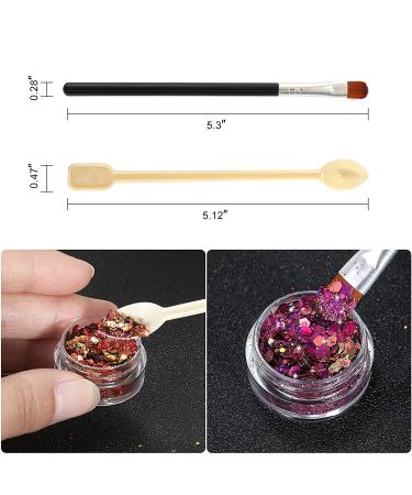 Body Glitter SUPGIFT 130g Holographic Chunky Cosmetic Chameleon Sequins - 15 Colors for Makeup, Hair, Nail Art, Slime, Craft, Resin - Includes Brush and 5 Spoons - Buy Online on SooperMarket.com