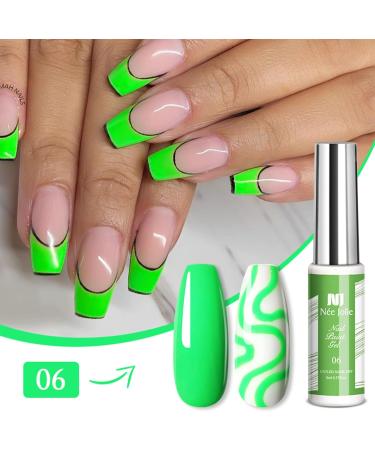 Neon Gel Polish Liner Gel Nail Polish 2 Colors Neon Set Yellow Green Liner Gel Art Soak Off Shimmer Nail Polishes For Drawing Lines Color Painting UV Liner Gel For Women Festival (B) - Buy Online on SooperMarket.com