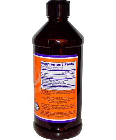 Now Foods Acai Liquid Concentrate 16 fl oz | Antioxidant Superfood Supplement - Buy Online on SooperMarket.com