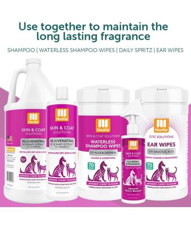 Nootie Daily Spritz Pet Conditioning Spray - Japanese Cherry Blossom Scent - 8 oz Dog Conditioner for Sensitive Skin - Long Lasting Fragrance - No Parabens, Sulfates, Harsh Chemicals or Dyes - Revitalizes Dry Skin & Coat - Buy Online on SooperMarket.com