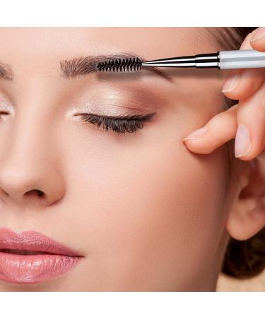 2-Piece Eyelash Brush Set - Reusable Brow & Lash Wands with Cap - Mascara Spoolies Applicator Brushes in Black & White - Buy Online on SooperMarket.com
