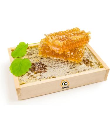 Raw Honeycomb Of Wildflowers In Wooden Frame - Directly From Bee Hive - 300g - Buy Online on SooperMarket.com