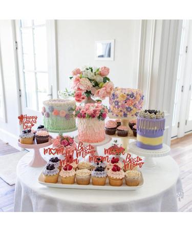 BEISHIDA 12pcs Happy Mother's Day Cupcake Toppers Best Mom Cupcake Decorations Red Cupcake Toppers for Women Mother's Day Party Decoration Party Supplies 12 pcs - Buy Online on SooperMarket.com