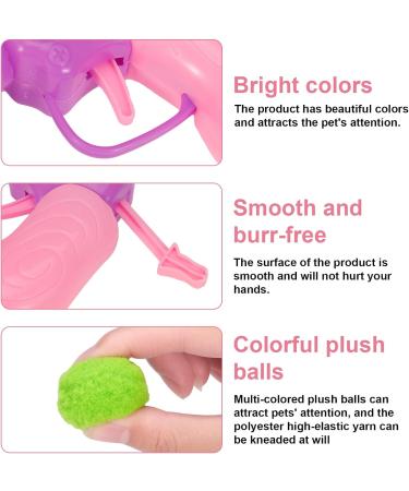 Heyu-Lotus Cat Ball Launcher to Relieve Boredom Interactive Cat Toys with 100 Pcs Balls and 1 Pcs Launcher Plush Ball Shooting Gun for Cats Suitable for Indoor Cat Training Playing Sports Games - Buy Online on SooperMarket.com