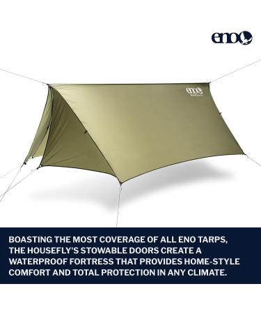 ENO HouseFly Rain Tarp - Ultralight Camping Tarp in Lichen | Standard Packaging - Buy Online on SooperMarket.com