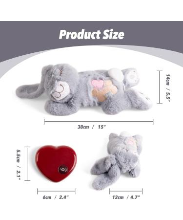 PetPrime Dog Heartbeat Plush Rabbit Toy with Warmer Bag - Anxiety Relief for Puppy Dogs | Gray Animal Print - Buy Online on SooperMarket.com