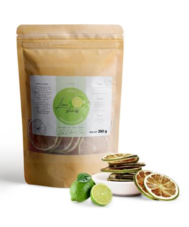 Cocktail Crowd Dried Lime Slices - Sugar Free Dehydrated Citrus Lime Slices - Lime Slices for Cocktail Garnish - Lime Slices (250 Grams)