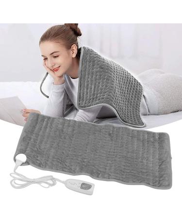 Soft Electric Heating Pad for Stiff Shoulders - Relieve Pain | EU Plug 220-240V - Silver Gray - Buy Online on SooperMarket.com