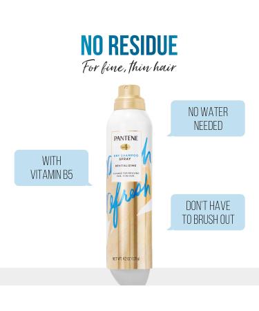 Pantene Pro-V Refresh Dry Shampoo Spray - Volumizing Cleansing Vitamin B5 for Fine & Color Treated Hair - 4.2 oz - International Shipping - Buy Online on SooperMarket.com