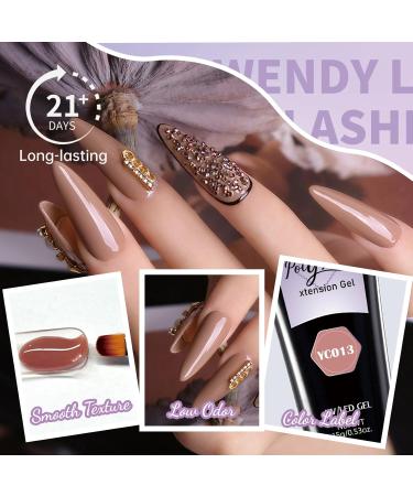 Nail Extension Gel Kit Nude Pink White 6 Colors 15ml Poly Nail Gel Nail Builder Gel Nail Enhancement Gel Set for Home DIY Nail French Manicure(Nail Poly Gel-CS) 6 Colors-NUDE - Buy Online on SooperMarket.com