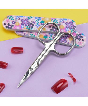 Jarvistar Curved Nail Scissors - Extra Sharp Stainless Steel Manicure & Pedicure Tools for Cuticles Eyebrows and Dry Skin | 95mm Multi-Purpose Beauty Scissors - Buy Online on SooperMarket.com