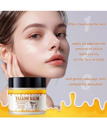 Premium Body Moisturizer - Deeply Nourishing Skincare Cream for Legs Abdomen & Buttocks - Tallow Cream Yellow - Elasticity & Hydration Boost - Buy Online on SooperMarket.com