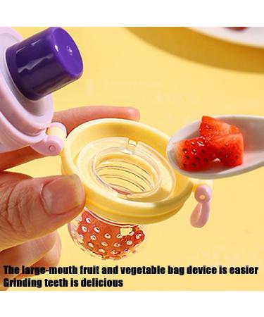 Buy Fruit Pacifier Feeding Silicone Teether | Safe Soft Silicone Feeder for Fruits & Vegetables - Shenrongtong Pink - Buy Online on SooperMarket.com