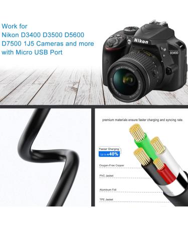 SCOVEE Replacement USB Cable for Nikon & Canon Cameras - 3FT Charging & Data Transfer Cord - Buy Online on SooperMarket.com