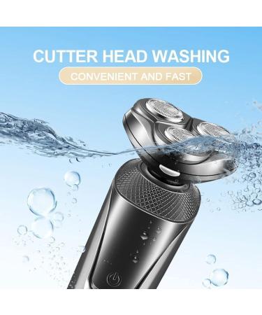 TEMKIN Electric Shaver for Men | 3-in-1 Waterproof Razor USB Rechargeable Rotary Blade & Nose Hair Trimmer | Blue Color - Buy Online on SooperMarket.com
