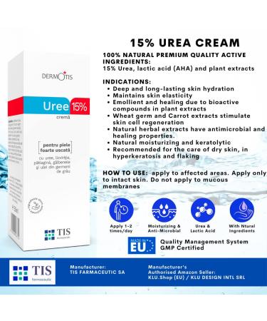 TIS 15% Urea Cream for Eczema Keratosis & Dry Skin | Healing with Lactic Acid & Wheat Germ Soap | 25g - Buy Online on SooperMarket.com