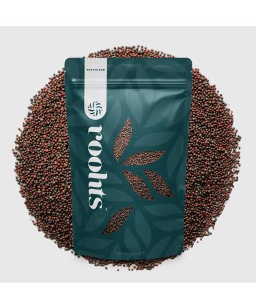 Roohts Black Mustard Seeds | 50g | Organic | 100% Natural | Vegan | Premium Quality | Flavour | Spice | Aroma | Seeds | Cooking | Whole Spices