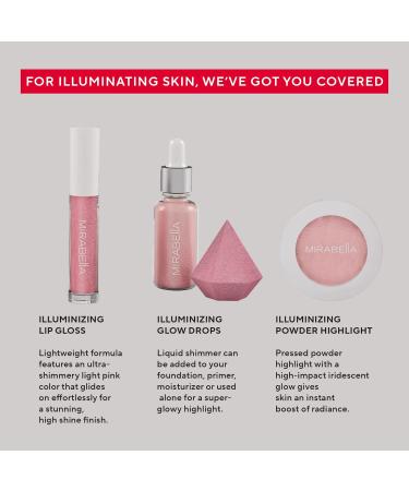 Shop Mirabella 4-Piece Makeup Set - Illuminizing Holiday Gift for Women & Girls | Talc-Free Paraben-Free | Lip Gloss Glow Drops & More - Buy Online on SooperMarket.com
