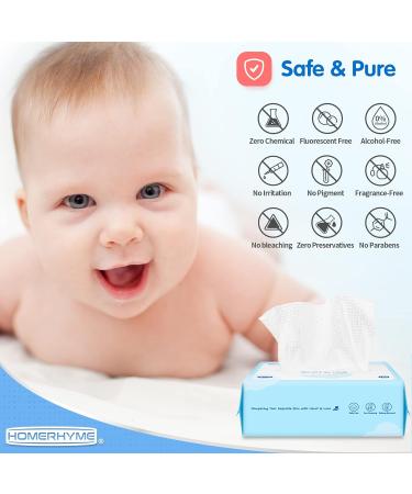 HOMERHYME Facial Tissue: 600 Count Biodegradable Makeup Remover Wipes - Ultra-Soft, Lint-Free, Unscented - for Travel Skincare & Personal Cleansing (6 Pouch) - Buy Online on SooperMarket.com