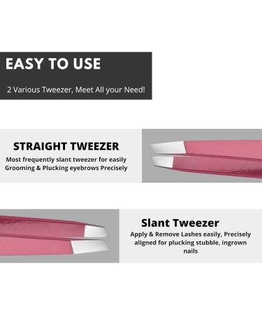 Wishbeauty Baby Pink Stainless Steel Mini Slant Tweezer (Pink) - Buy Online on SooperMarket.com