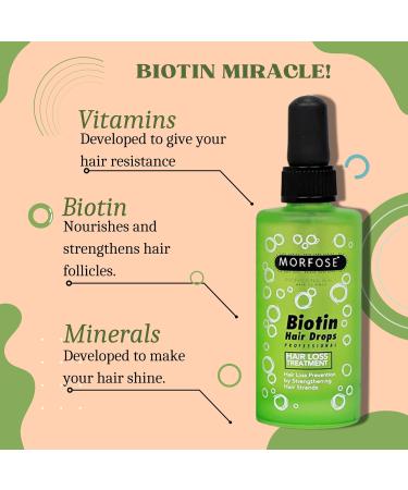 Morfose Biotin Hair Drop - Nourishing Hair Care for Growth & Strength | All Hair Types | 3.38 Fl Oz - Buy Online on SooperMarket.com