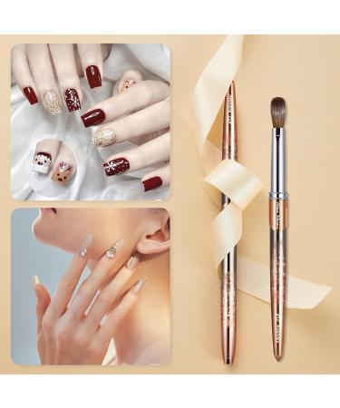 Shine Chance Size 12 Acrylic Nail Brush - 100% Real Kolinsky Art Brush for Acrylic Powder Application - Handmade Manicure Tool for DIY and Professional Use - Buy Online on SooperMarket.com