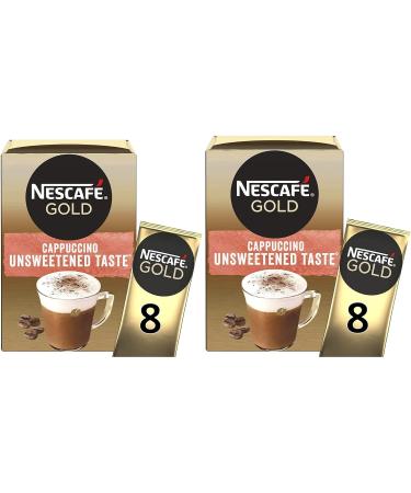 Nescafe Gold Cappuccino Unsweetened Taste Bundle With Reusable Coffee Cup & Coffee Stirrer Sticks | Cappuccino Sachets | Individually Wrapped Coffee Sachets | Compatible With Lovers Of Nescafe Gold - Buy Online on SooperMarket.com