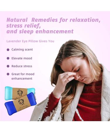 MONAHITO Lavender-Infused Weighted Eye Pillows for Relaxation - Pack of 2 Blue | Ideal for Yoga, Spa, Meditation | Hot and Cold Therapy Eye Mask for Women/Men - Buy Online on SooperMarket.com