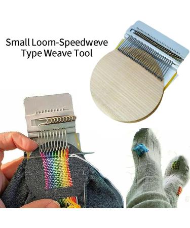 Loom Speedweve Type Weave Tool - 28 Hooks Wooden Mini Darning Machine for DIY Beginners - Buy Online on SooperMarket.com