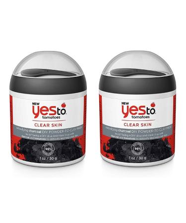 Yes To Tomatoes Detoxifying Charcoal DIY Powder-To-Clay Mask - 1oz | Detox & Clean Skin for All Skin Types | International Shipping Available - Buy Online on SooperMarket.com