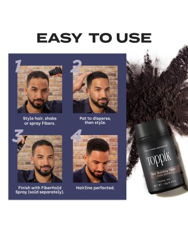 Toppik Hair Building Fibers 12g Fill In Fine or Thinning Hair Instantly Thicker Fuller Looking Hair 9 Shades for Men & Women Gray - Buy Online on SooperMarket.com