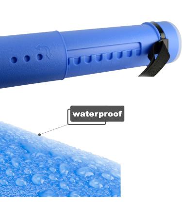 2-Pack Extendable Poster Tubes Expand from 24.5 to 40 with Shoulder Strap | Carry Documents Blueprints Drawings and Art | Blue and Yellow Portable Durable Round Storage Cases with Lids and Labels - Buy Online on SooperMarket.com