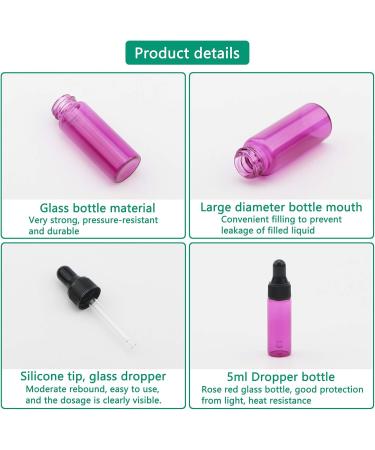 Rowiz Small Dropper Bottles - 30 Pack for Essential Oils Lotions Perfumes | Glass Eye Droppers & Black Caps - Perfect for Samples & Travel - Buy Online on SooperMarket.com