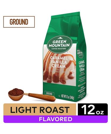 Green Mountain Coffee Roasters Caramel Vanilla Cream Ground Coffee 12 oz - Light Roast - Bagged Flavorful Ground Coffee - 1 Pack - Buy Online on SooperMarket.com