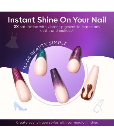Modelones Chameleon Gel Nail Polish Set - 6 Colors Aurora Gel Polish Kit Glitter Blue Green Purple Red Brown Gel Polish Soak Off LED Nail Lamp Gel Nail Kit Home Gifts DIY Salon for Women - Buy Online on SooperMarket.com