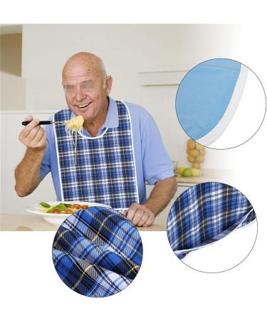 Adult Bib 3colors Adult Bib Washable Reusable Waterproof Dinning Aid Clothes Protector Clothing Protector with Optional Crumb Catcher and Vinyl Backing 17.7 * 29.5inch(Orange pink) - Buy Online on SooperMarket.com