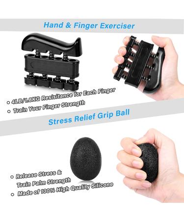 ALMAH Hand Grip Strengthener Kit (5 Pack) - Adjustable Forearm & Finger Exerciser Set with Carry Bag - Buy Online on SooperMarket.com