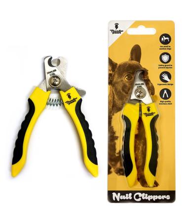 Thunderpaw's professional claw scissors for dogs with protection safety lock and nail file (medium to large yellow) small to medium yellow