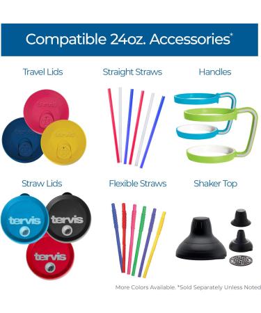 Tervis Travel Lid Set - 24 oz Tumbler & 16 oz Mug, Blue | Durable & Spill-Proof - Buy Online on SooperMarket.com