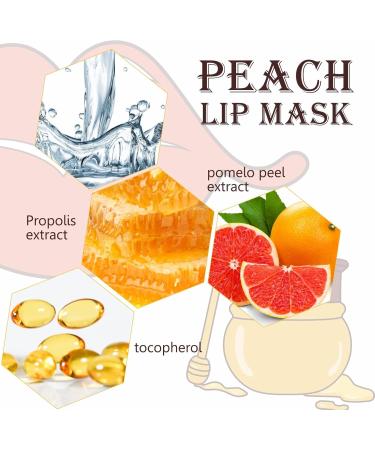 Lip Mask Lip Mask Lip Mask Pads Anti-Ageing Moisturising Lip Pads Suitable for Dry & Cracked Lips Collagen Lip Sleeping Mask for Lip Care (Peach & Honey) - Buy Online on SooperMarket.com