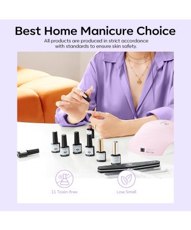 Modelones Purple Glitter Gel Nail Polish 6 Colors Shimmer Violet Mermaid Gel Polish Cat Eye Sparkle gel nail Soak Off Led Summer Nail Gel Polish for Women Girl DIY Nail Art Gift Purple Gliiter - Buy Online on SooperMarket.com