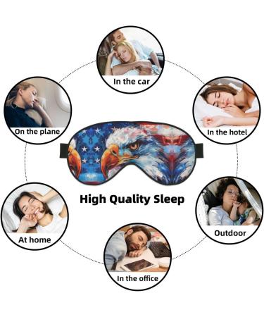 Patriotic Eagle Soft Sleep Eye Mask | Breathable Travel Eye Patch for Women | Perfect for Relaxation - Buy Online on SooperMarket.com